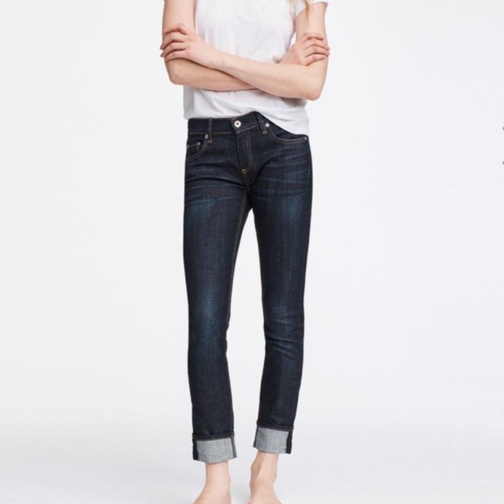 New Rag & Bone Dre Low-Rise Slim Boyfriend Jeans In Beverlys Wash